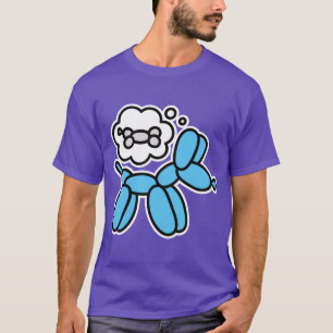 Camiseta Cão-balão e osso Artista balão