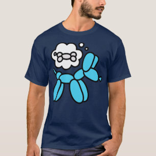 Camiseta Cão-balão e osso Artista balão