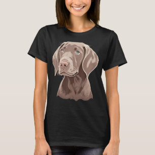 Camiseta Cão-bebê bonito Weimaraner Cãozinho 1