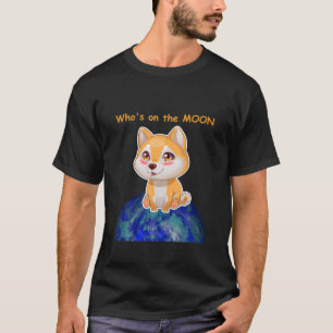 Camiseta Cão Bebê Moon Dogecoin Cão Engraçado Cão Mem