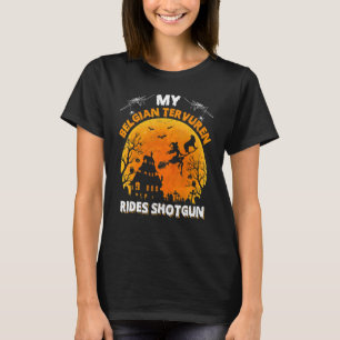 Camiseta Cão Belgian Tervuren anda de carona Cão Belgian Te