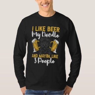 Camiseta Cão Black Goldendoodle Beer Doodle