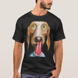 Camiseta cão bobo cachorrinho cachorrinho trabalho de arte 