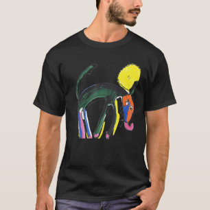 Camiseta Cão bobo de cachorrinho multicolor