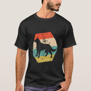 Camiseta Cão Boiadeiro Australiano Retrô Distress Hexágono