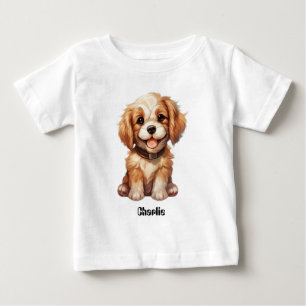 Camiseta Cão bonito com nome editável