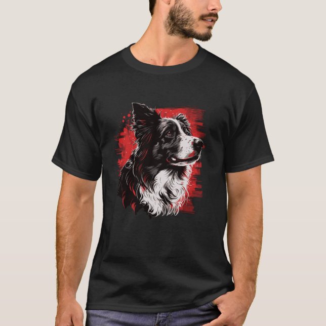 Camiseta Cão Border Collie (Frente)
