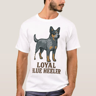 Camiseta Cão Bovino Australiano Leal Blue Heeler