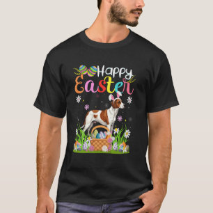 Camiseta Cão Brittany Spaniel Feliz Caça ao Ovo de Páscoa C