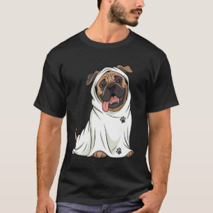 Camiseta Cão Bullmastiff Vestindo um Traje de Fantasma Bran