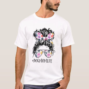 Camiseta Cão-Cabelo Cão-de-Orelha Mãe Vida Dia de as mães C