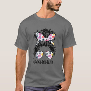 Camiseta Cão-Cabelo Cão-de-Orelha Mãe Vida Dia de as mães C