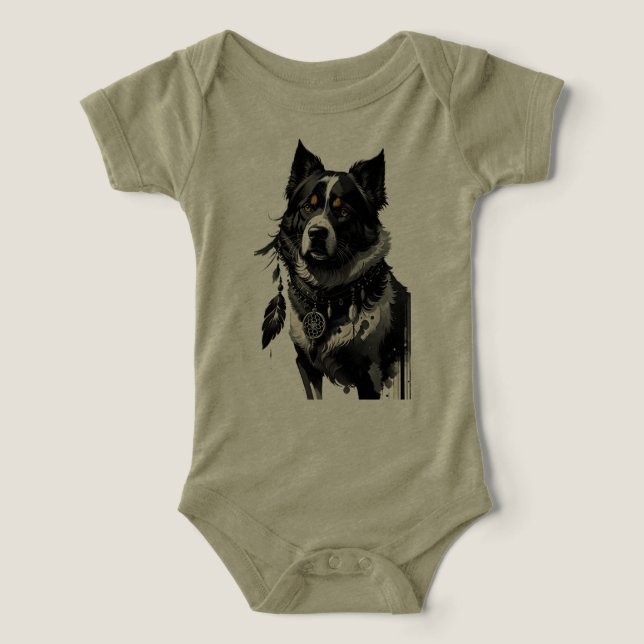 Camiseta cão, caçador de sonhos, amuleto, talismã, (Design frontal)