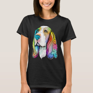 Camiseta Cão Cachorro Cachorro-Basset Cachorro no Cesto-Bas