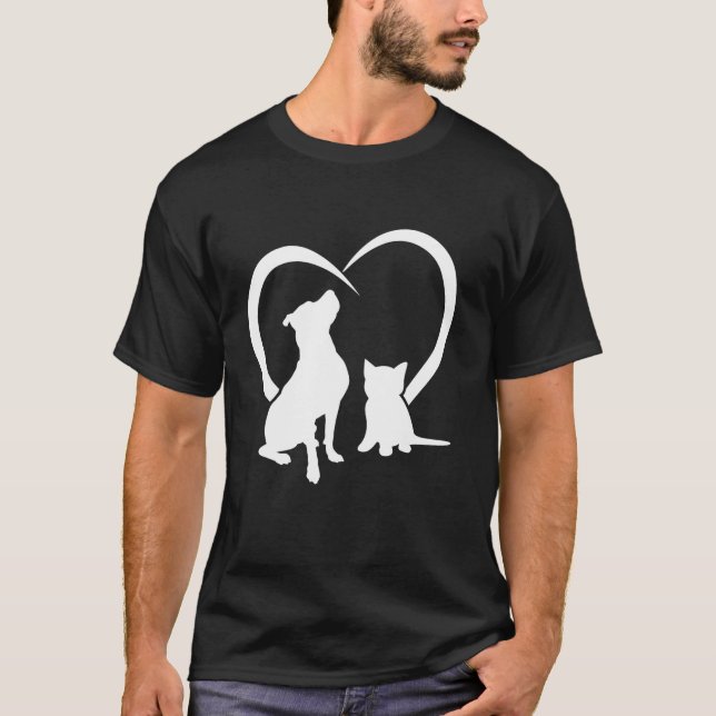 Camiseta Cão Cachorro Cachorro e Gato Bebê Cachorro Bonito  (Frente)