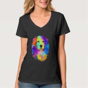 Camiseta Cão Cachorro Pata Imprimir Animal Watercolo Cão