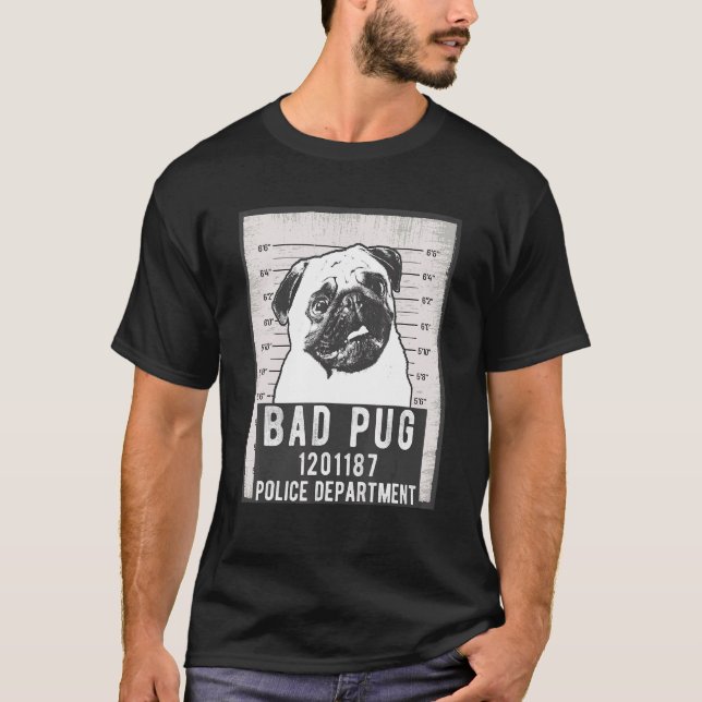 Camiseta Cão Cachorro Tiro Pug (Frente)