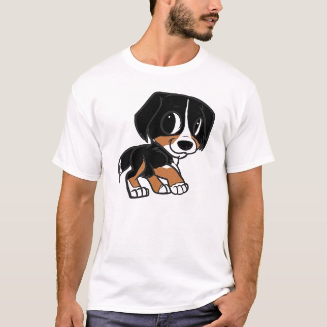 Camiseta cão cartoon.png do mt do entlebucher (Frente)