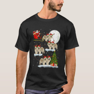Camiseta Cão Chow Chow Papai Noel Trenó Voador Divertido Má