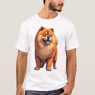 Camiseta Cão Chow Chow Raça de Cachorro Chinês para um Chow