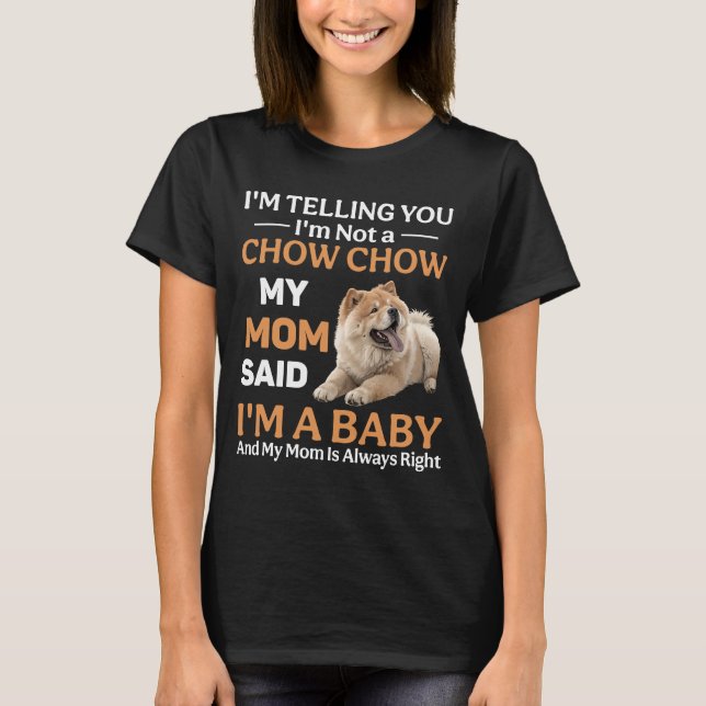 Camiseta Cão Chow Engraçado (Frente)