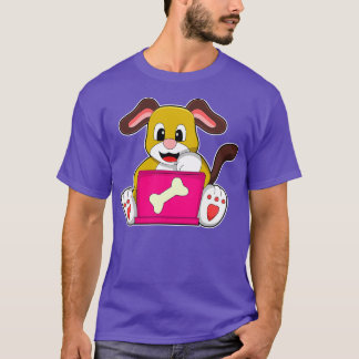 Camiseta Cão com Laptop