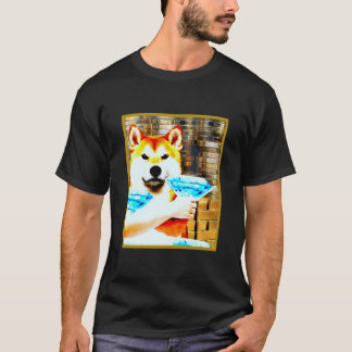Camiseta Cão com punhos de diamante