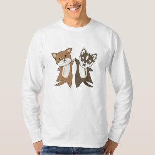 Camiseta Cão Com Rouco De Animais De Corte Amigo De Cão