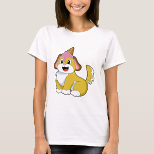 Camiseta Cão com sorvete de Waffle