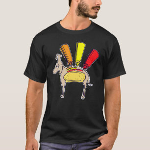Camiseta Cão-Comida-Cão-Quente-Cão-Cachorro-Cachorro Cachor
