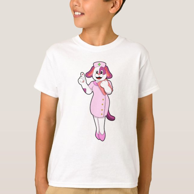 Camiseta Cão como enfermeiro (Frente)