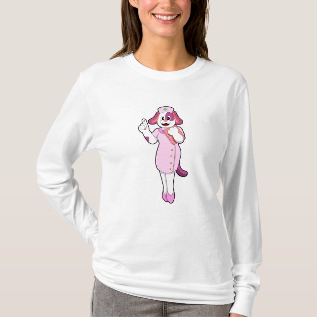 Camiseta Cão como enfermeiro (Frente)