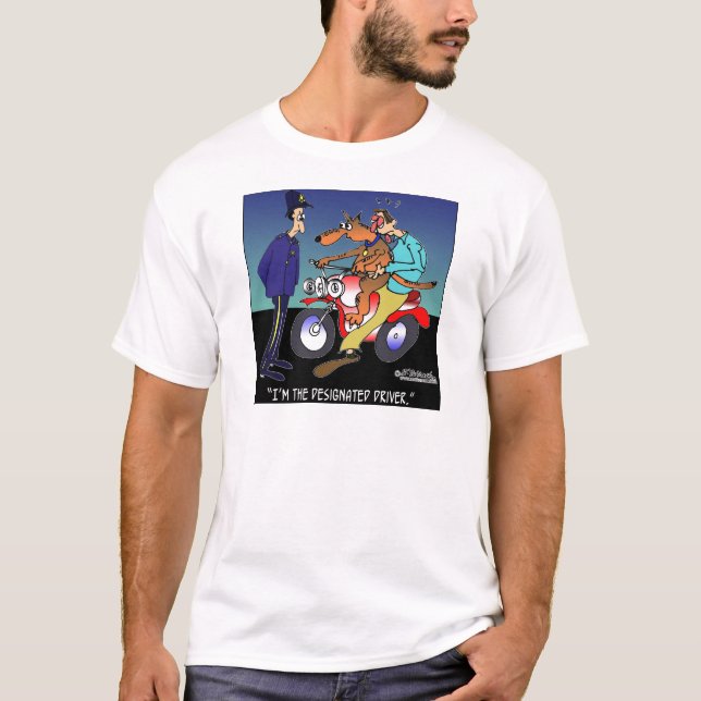 Camiseta Cão como o motorista designado (Frente)
