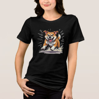 Camiseta Cão Correndo Feroz – Ilustração de Poder & Movimen