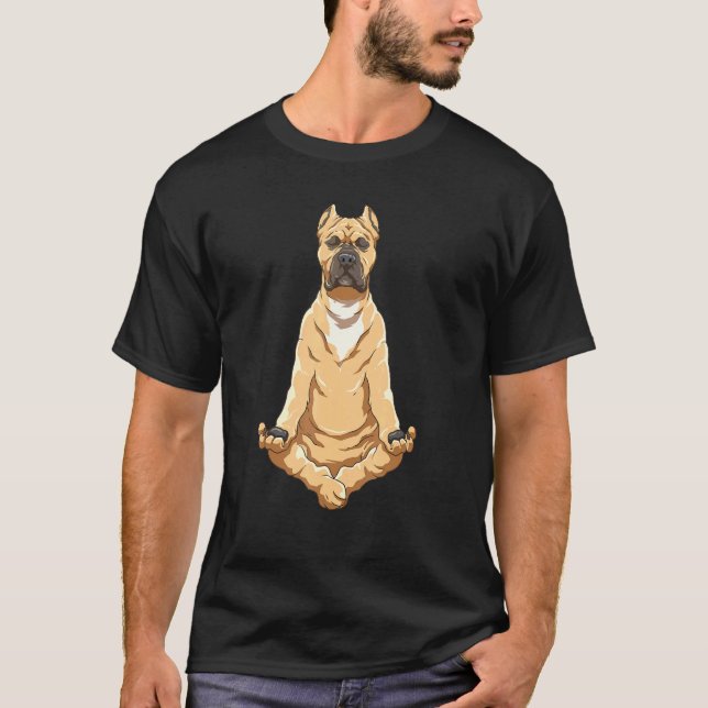 Camiseta Cão Corso Ioga Cachorro (Frente)