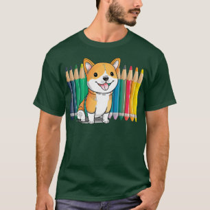 Camiseta Cão Crayon Cólon Colorido