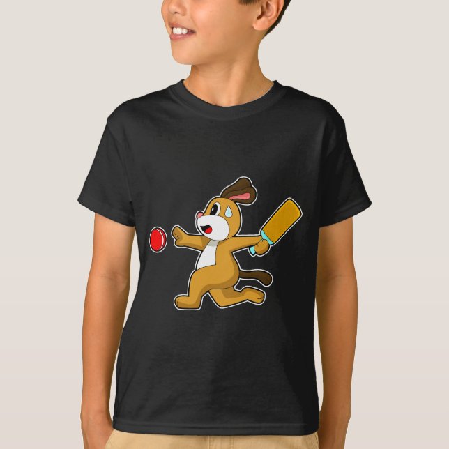 Camiseta Cão Cricket bat (Frente)
