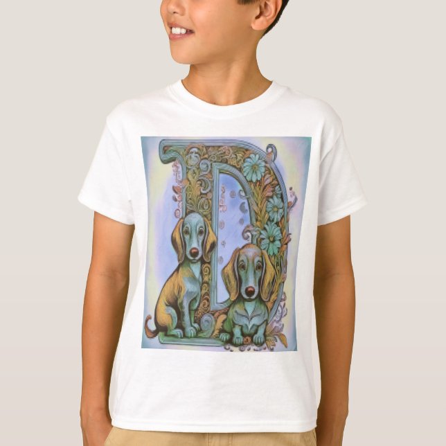 Camiseta Cão D, Alfabet (Frente)