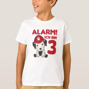 Camiseta Cão da Brigada de Incêndio de Três Anos Dalmático