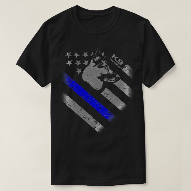 Camiseta cão da polícia que cuida do k9 (Frente do Design)