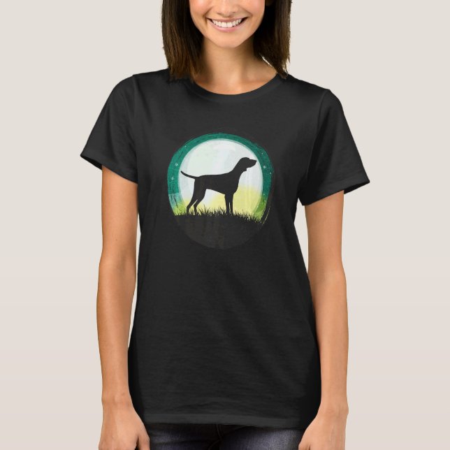 Camiseta Cão da Raça Pointer Alemão de Pelo Curto  4 (Frente)
