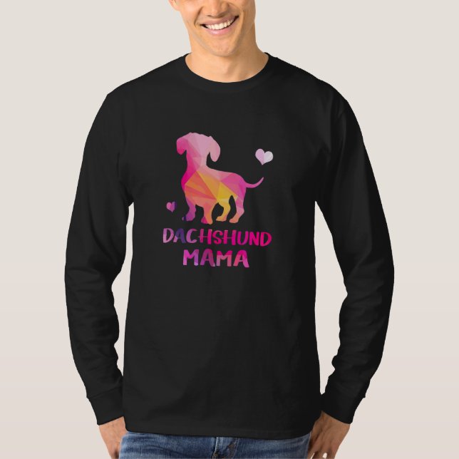 Camiseta Cão Dachshund Mama Color Dackel (Frente)