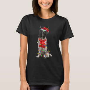 Camiseta Cão das Luzes das Árvores de Natal da Terra Nova e