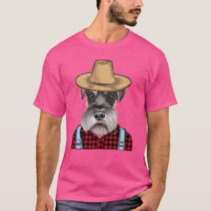 Camiseta Cão-de-Agricultura de Schnauzer, Miniatura Agrícol
