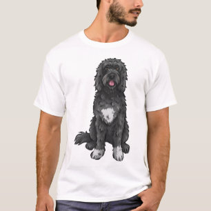 Camiseta Cão de Água Português Arte de Cachorro Fofo