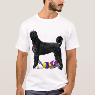 Camiseta Cão de Água Português em Pé com Linha de Flutuação