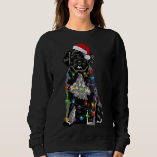 Camiseta Cão de Água Português Luzes de Natal Xmas Cão Lov