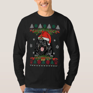 Camiseta Cão de Água Português Xmas Santa Hat Engraçado Chr