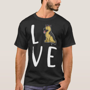 Camiseta Cão de Amor Pastor Alemão  Cão Pastor Alemão