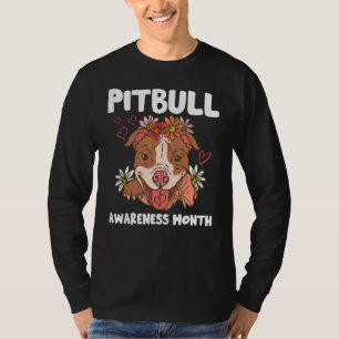 Camiseta Cão de Amor Pitbull Mês de Consciência Pitbull